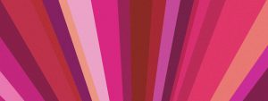 A pink and orange striped background.
