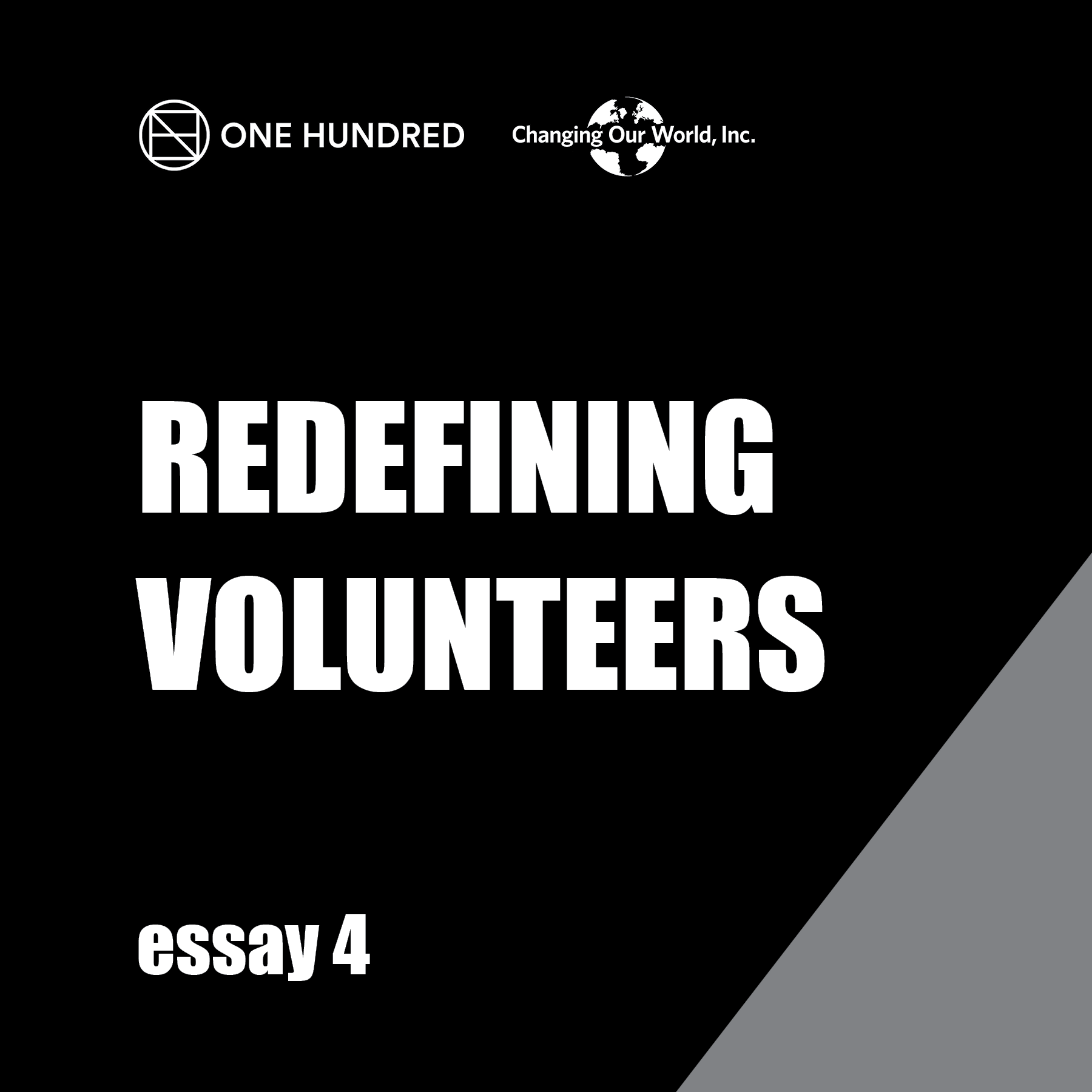 One hundred redeeming volunteers essay 4.