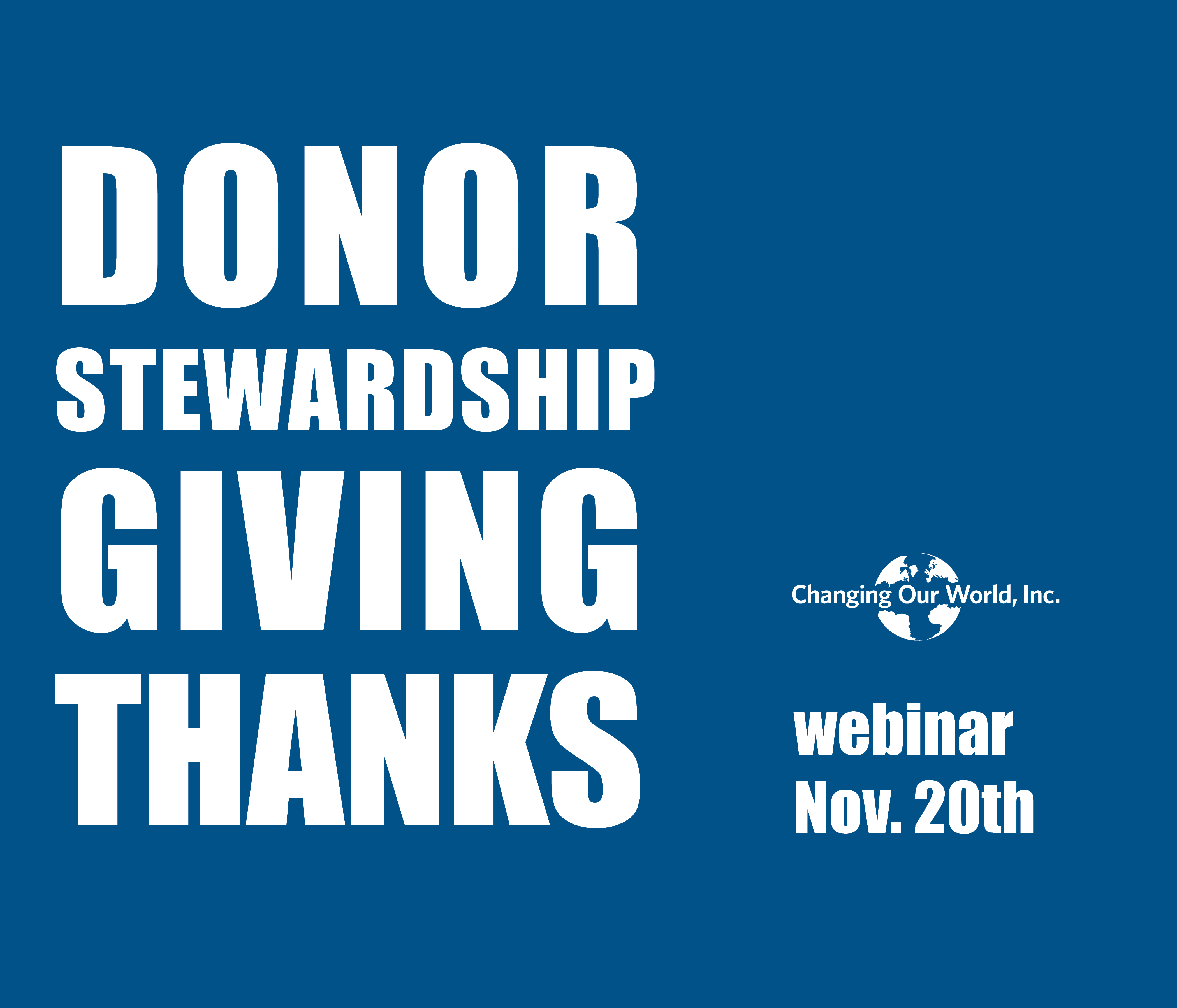 Donor stewardship giving thanks webinar.