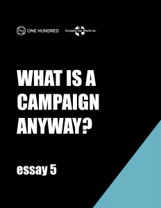 What is a campaign anyway? essay 5.