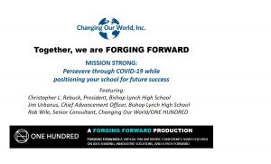 A flyer with the words'together we are forging forward'.