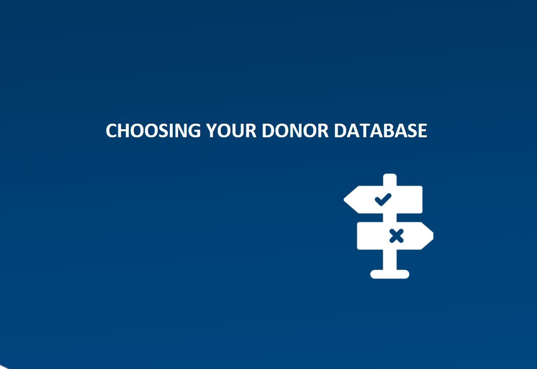 Choosing your donor database.