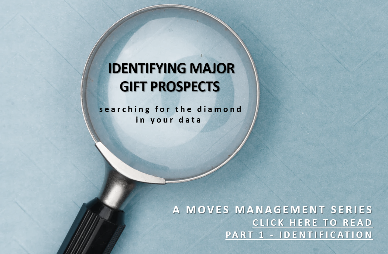 Identifying major gift prospects.