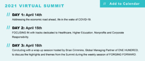 A calendar with the words, 2021 virtual summit.