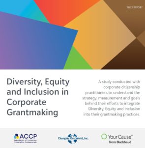 Diversity, equity and inclusion in corporate grantmaking.