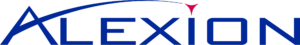 A logo featuring the word Alexion, designed by fundraising consultants.